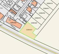 Cadastral map of commercial land - Kráľová nad Váhom, highlighted plot number 3299/421.
