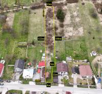 Aerial view of residential plots in Lietava on Majer Street.