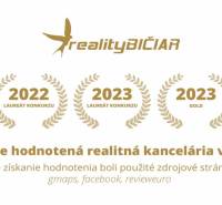 The graphic shows the awards of the real estate agency on Saleziánska Street in Trnava.