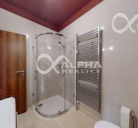 Bathroom in a 2-room apartment with a toilet, shower corner, and ladder radiator.