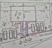 Project of a family house with parking spaces and dimensions in Sasinkovo on Sasinkova Street.