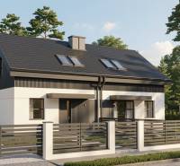 A family house in Sasinkovo on Sasinkovo Street, surrounded by trees and a modern fence.