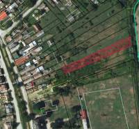 Aerial view of garden distribution in Gemer with a marked plot.