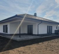 A family house in Lábe on Leknová Street with a landscaped exterior.