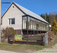 Family house in Kalinovo with a glass extension for sale, surrounded by nature.