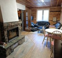 Interior of a cabin with a fireplace, wooden paneling, and a floor with a wood decor.