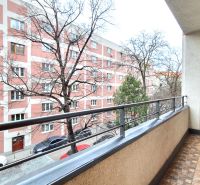 Balcony in a 1-room apartment on Šancová Street in Bratislava - Nové Mesto.