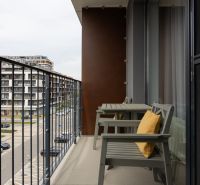 Balcony of a 2-room apartment at Zuzany Chalupovej 13A in Bratislava - Petržalka.