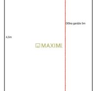 Floor plan of a garage with dimensions 2.76 m x 5 m, entrance width 2.08 m.