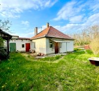 A family house in Dulovce with a large garden, lawn, and an outdoor bathtub.