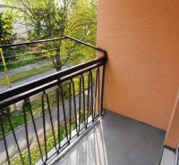 A balcony with a view of Školská Street in Čierna nad Tisou, from a 3-room apartment.