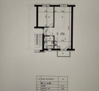 Floor plan of a 2-room apartment with a balcony, bathroom, and kitchen, total area 52.22 m².