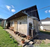 A family house in Stožok with a terrace, flower pots, and wooden cladding in the garden.