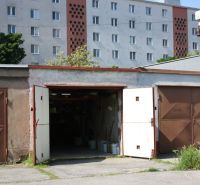 Garages on Varšavská Street in Bratislava - Nové Mesto, near apartment buildings.