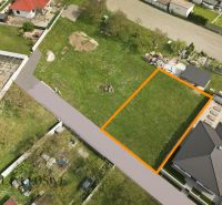 Aerial view of a residential building plot in Rohovce.