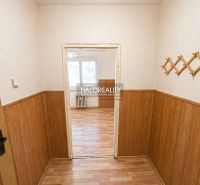 A narrow, lit basement with a window and wooden walls in a studio apartment.