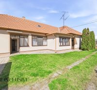 A family house on Vydrany Street in Dunajská Streda with a green yard and trees.