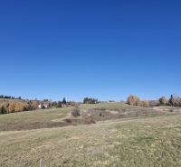 Plots - housing in Detvianska Huta, open countryside with rural buildings and trees.