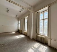 A spacious room with antique windows and radiators, Unique properties.
