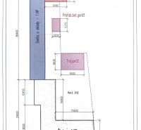 Plan of the situation of Special Properties in Komárno with buildings and shelters on the land.