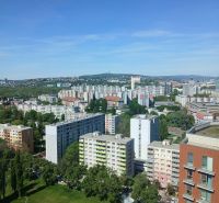 View from a 2-room apartment on Kopčianska in Bratislava with a panorama of the city and the housing estate.