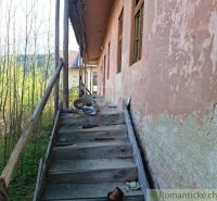 Abandoned stairs and terrace in Heľpa illustrate a neglected part of peculiar properties.