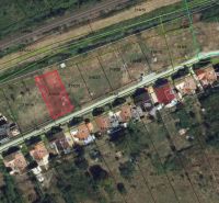 Aerial view of properties - housing in Hodejov with a focus on parcel number.