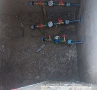 Underground installation with water meters and valves for plots - housing in Malá Mača.