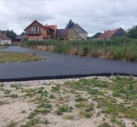 Reinforced road near residential plots in Malá Mača.