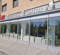 Commercial premises at Račianska 99 in Bratislava - Nové Mesto with a glass facade.