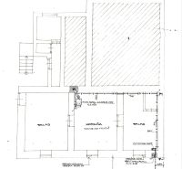 Basement floor plan of a family house on Komenského Street in Banská Bystrica.