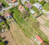 Aerial view of residential plots on Nova Street in Viničné.