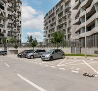 Parking lot near apartment buildings on Polianok in Bratislava - Dúbravka.