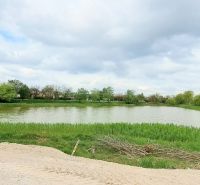 The lake with surrounding greenery in the town of Selice provides a pleasant environment for the family house.