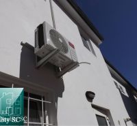 Air conditioning installed on the wall of a family house on Mäsiarska Street in Senec.