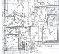 Floor plan of a family house in Dúbravka showing rooms including the kitchen and living room.