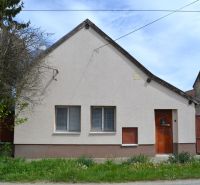 A family house in Horné Saliby with a simple facade and a front garden.