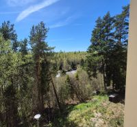 View from a holiday apartment in Stará Lesná with a forest environment in the High Tatras.