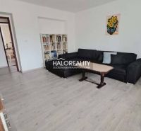 Living room in a 3-room apartment with a wooden decor floor and a comfortable sofa.