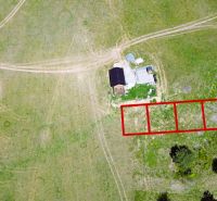 Aerial view of recreational plots in Nova Kelc with outlined parcels.