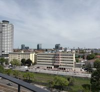View of the Bratislava skyline from Račianska Street, near the 2-room apartment.