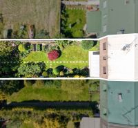 Garden and roof of a family house on Hollého Street in Stupava.