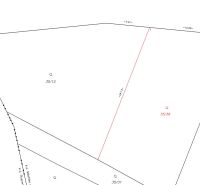 Cadastral map with plots for recreational purposes in Stupava, Lintávy area.