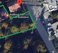 Aerial view of a family house on Búdková Street in Bratislava - Staré Mesto.