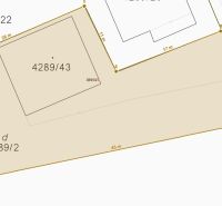 Parcel plans for the plots at Búdková in Bratislava - Staré Mesto with marked parcel numbers.
