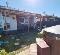 A family house on Poľná Street in Dudince with a terrace and an outdoor bathing tub.