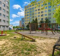 Playground between apartment buildings on Krivá Street, Košice - Juh district.