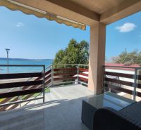View from the terrace of a family house in Bibinje to the coast and the ocean.
