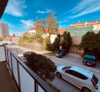 View from the balcony in a 3-room apartment on Michalská Street in Hlohovec.