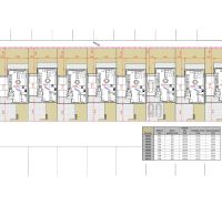A land plan for residential housing on Čulenova Street in Skalica, containing family houses.